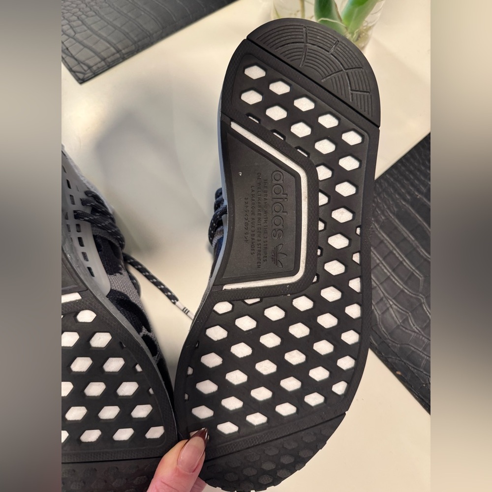 Adidas NMD Hu Pharrell sneakers. Grey and black animal print. - Picture 7 of 14
